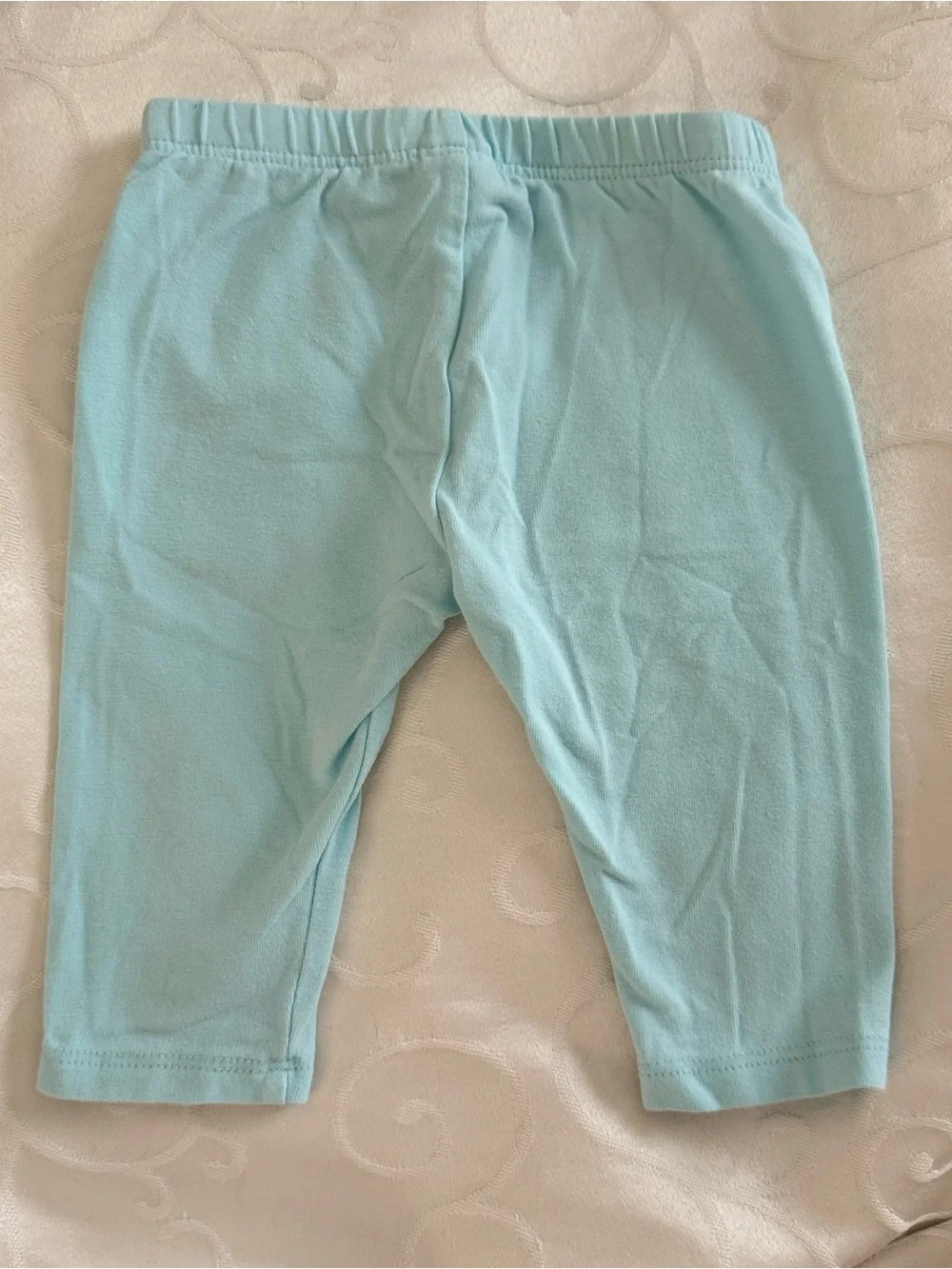 NWOT OshKosh Baby Girl Navy Floral Flutter Top Aqua Leggings Set 9M